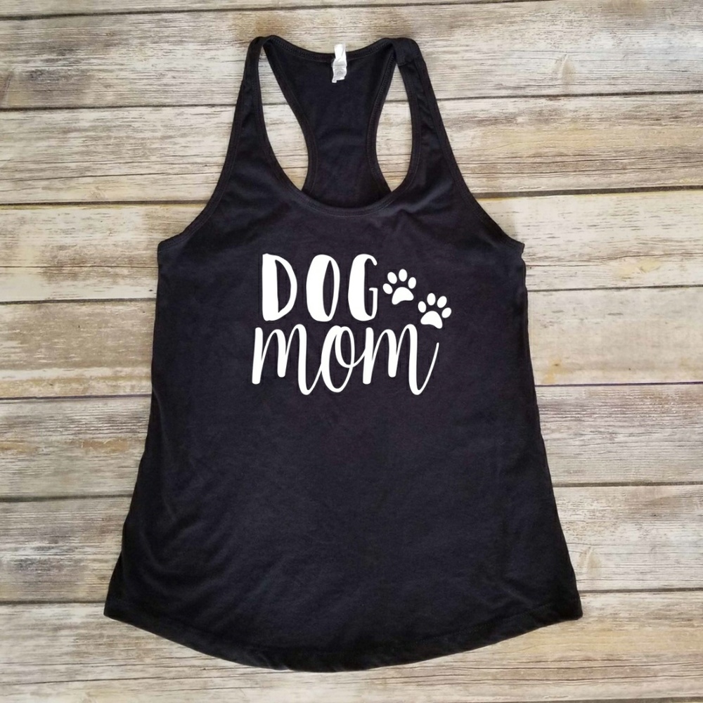 Dog Mom racerback tank top - fur mama mother shirt